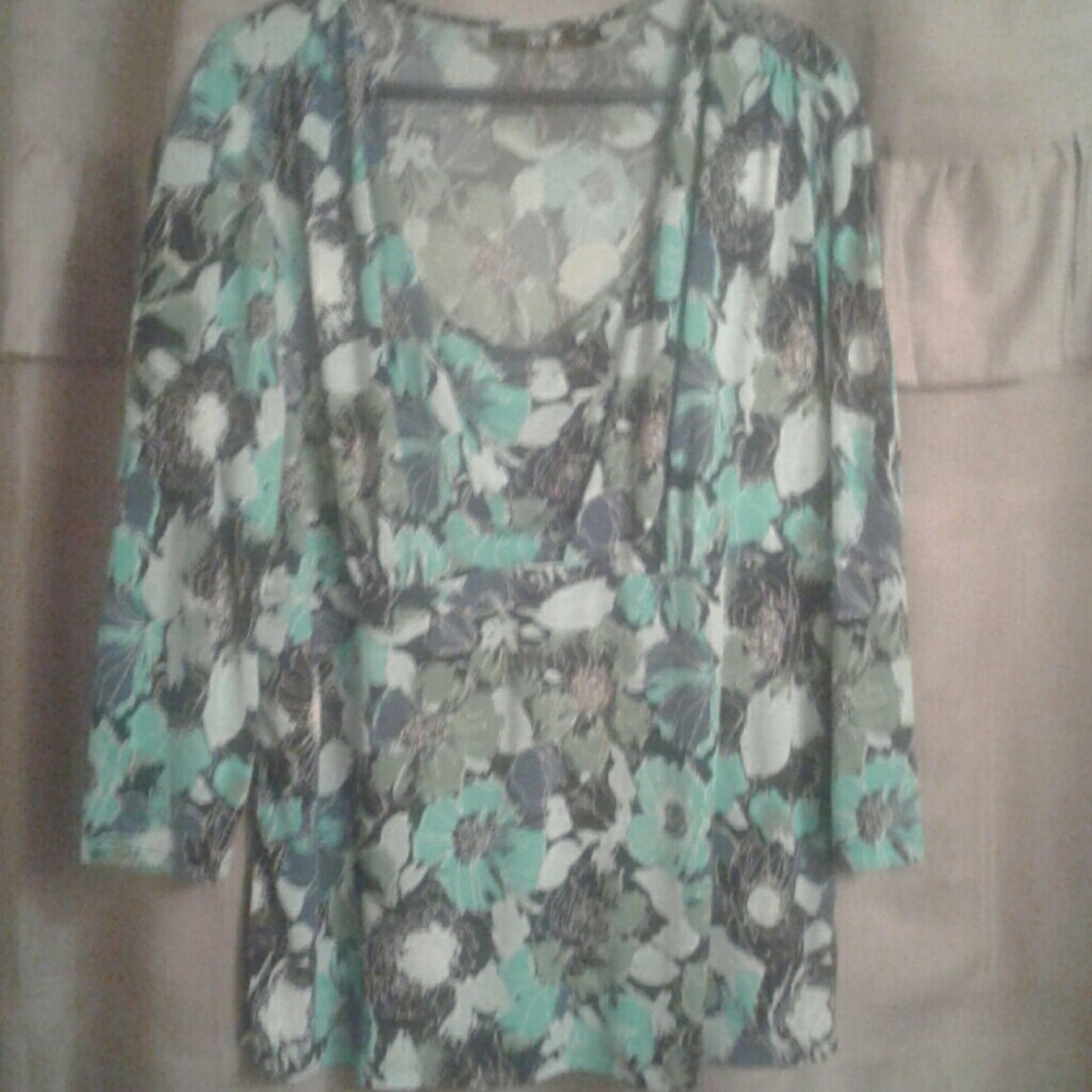 Long sleeved floral blouse
